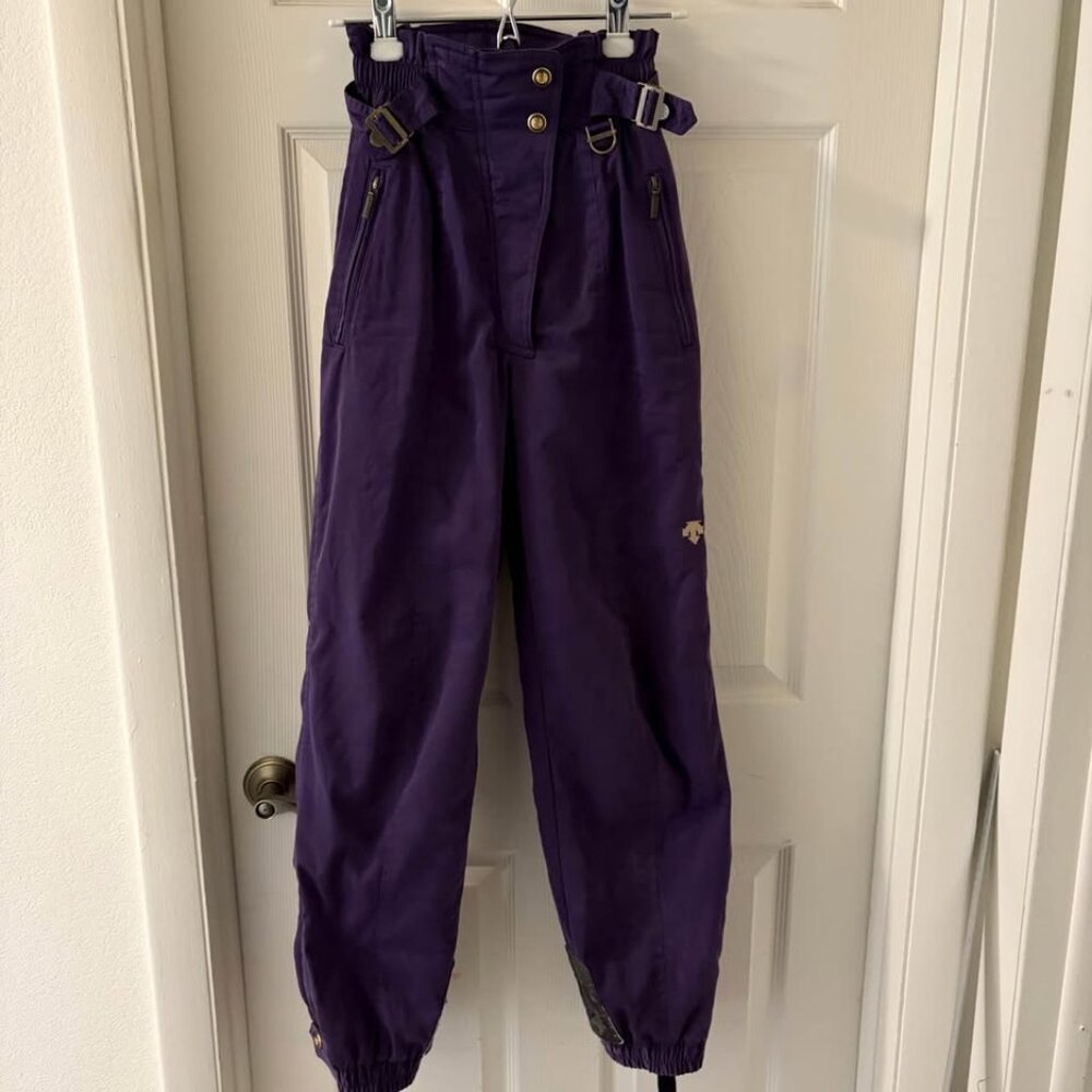 Vintage Descente Women's Sz 6 Electric Purple‎ High-Rise Ski/Snowboard Pants